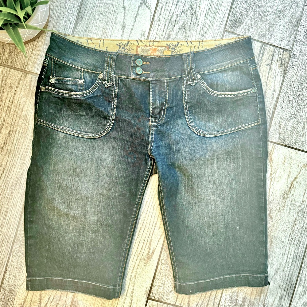YMI Jeans Bermuda Shorts w/ Button Pockets - Picture 3 of 7